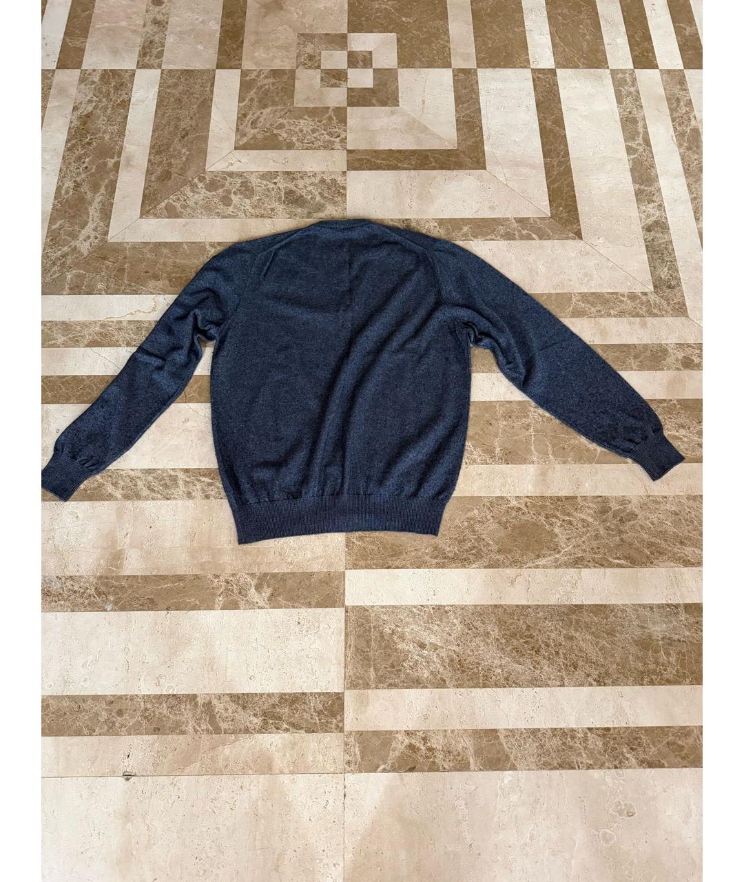 LORO PIANA Синий кашемировый джемпер / свитер, фото 2