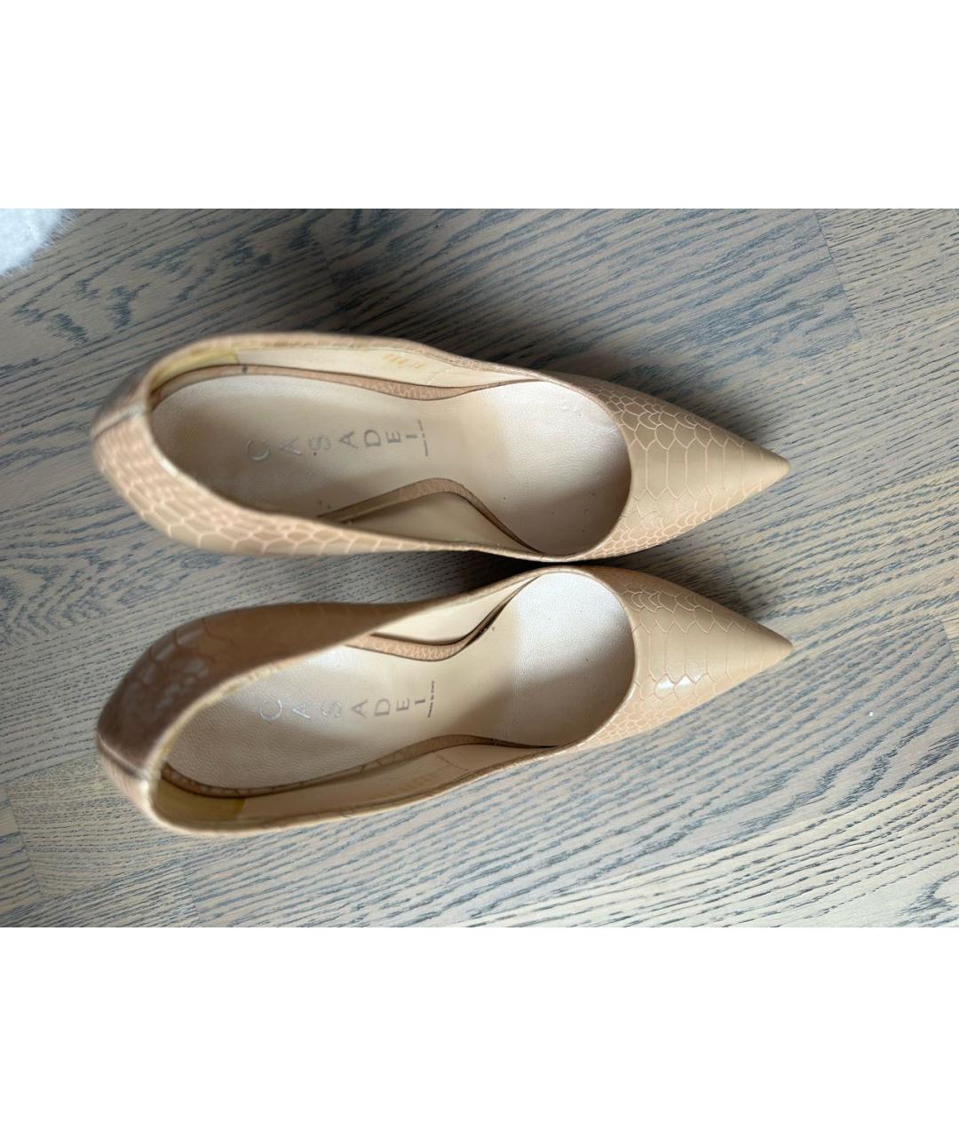 CASADEI Бежевые кожаные туфли, фото 3