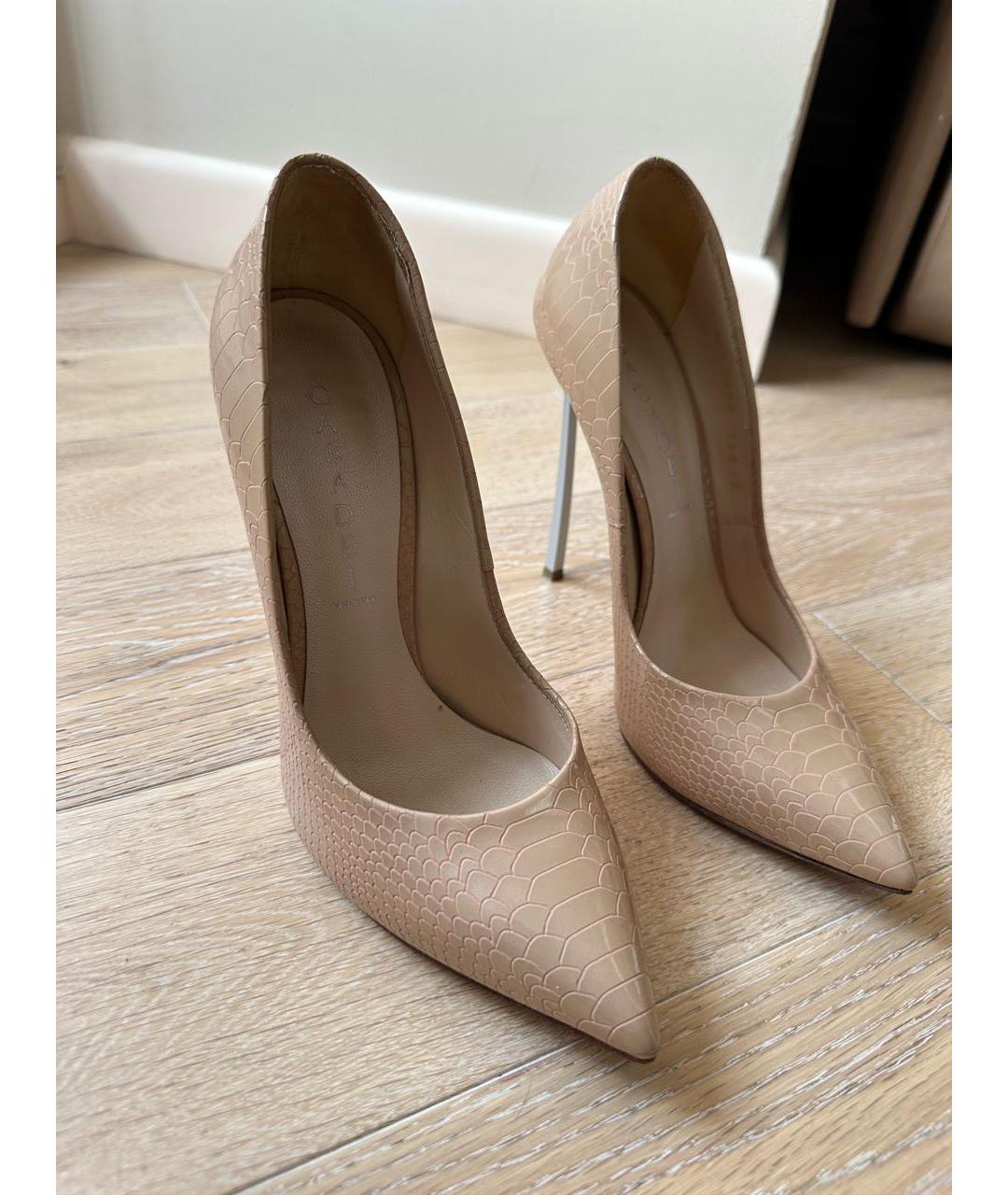 CASADEI Бежевые кожаные туфли, фото 2