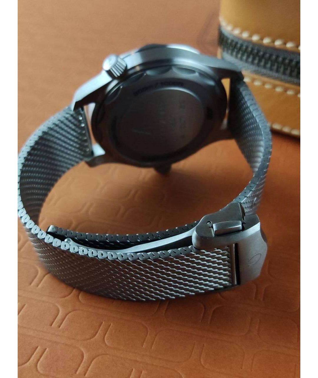 OMEGA Черные металлические часы, фото 6