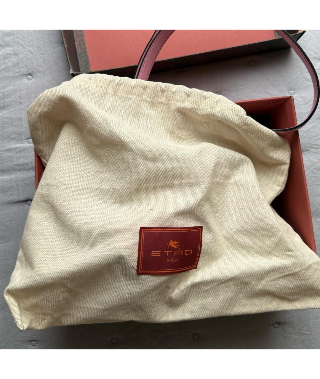 ETRO Розовая кожаная поясная сумка, фото 6