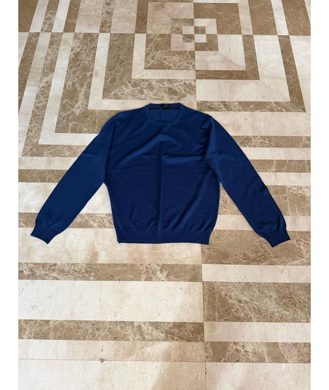 GUCCI Синий шерстяной джемпер / свитер, фото 6