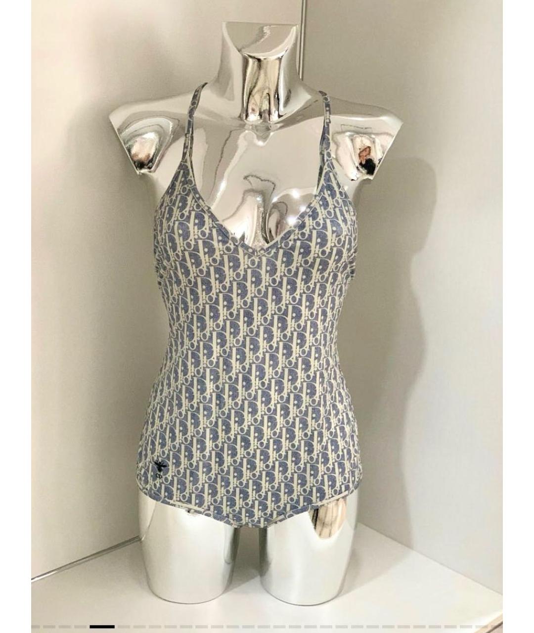 CHRISTIAN DIOR Голубой полиамидовый купальник, фото 6