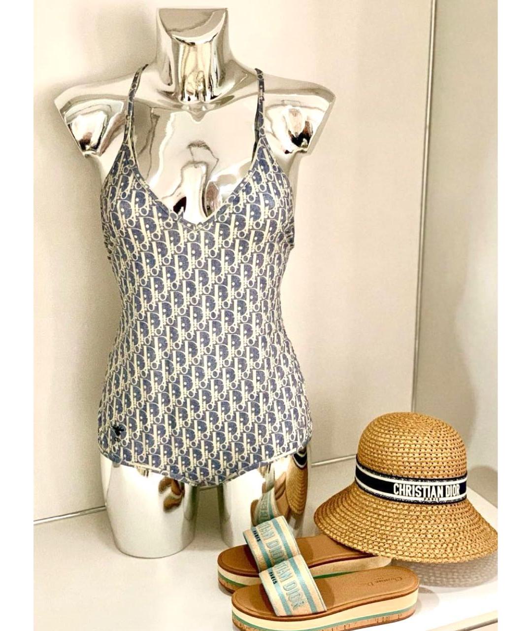 CHRISTIAN DIOR Голубой полиамидовый купальник, фото 5