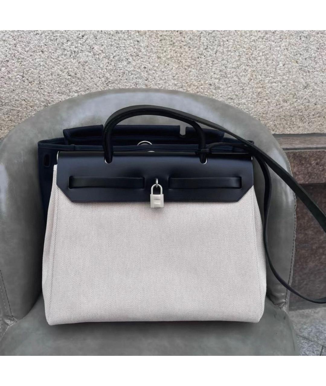 HERMES Черная тканевая сумка через плечо, фото 2