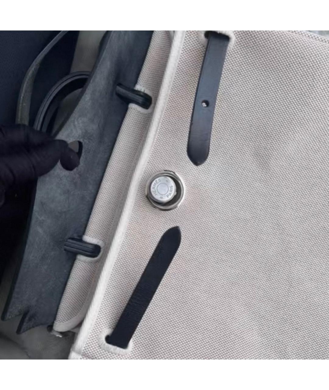 HERMES Черная тканевая сумка через плечо, фото 4