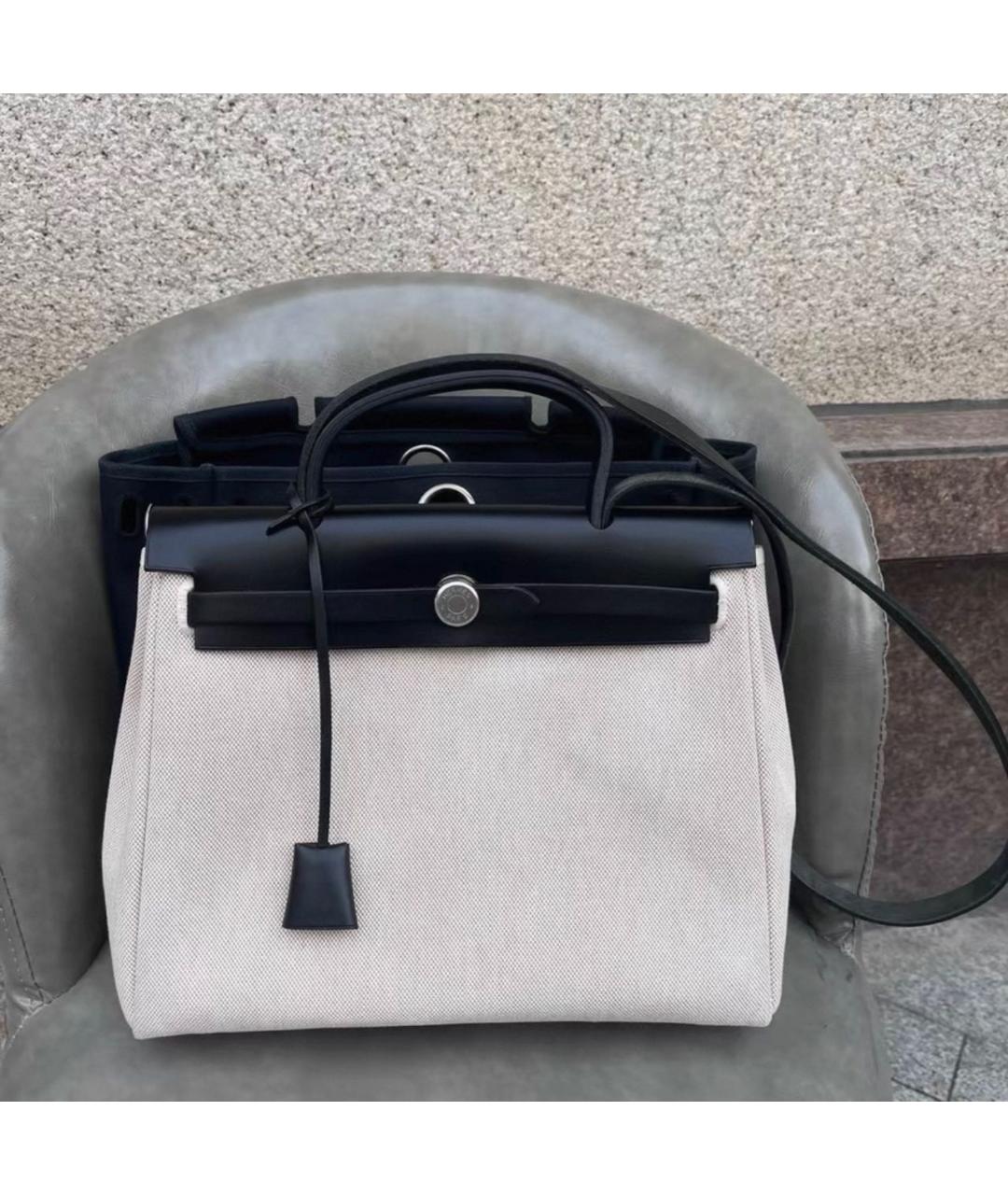 HERMES Черная тканевая сумка через плечо, фото 8