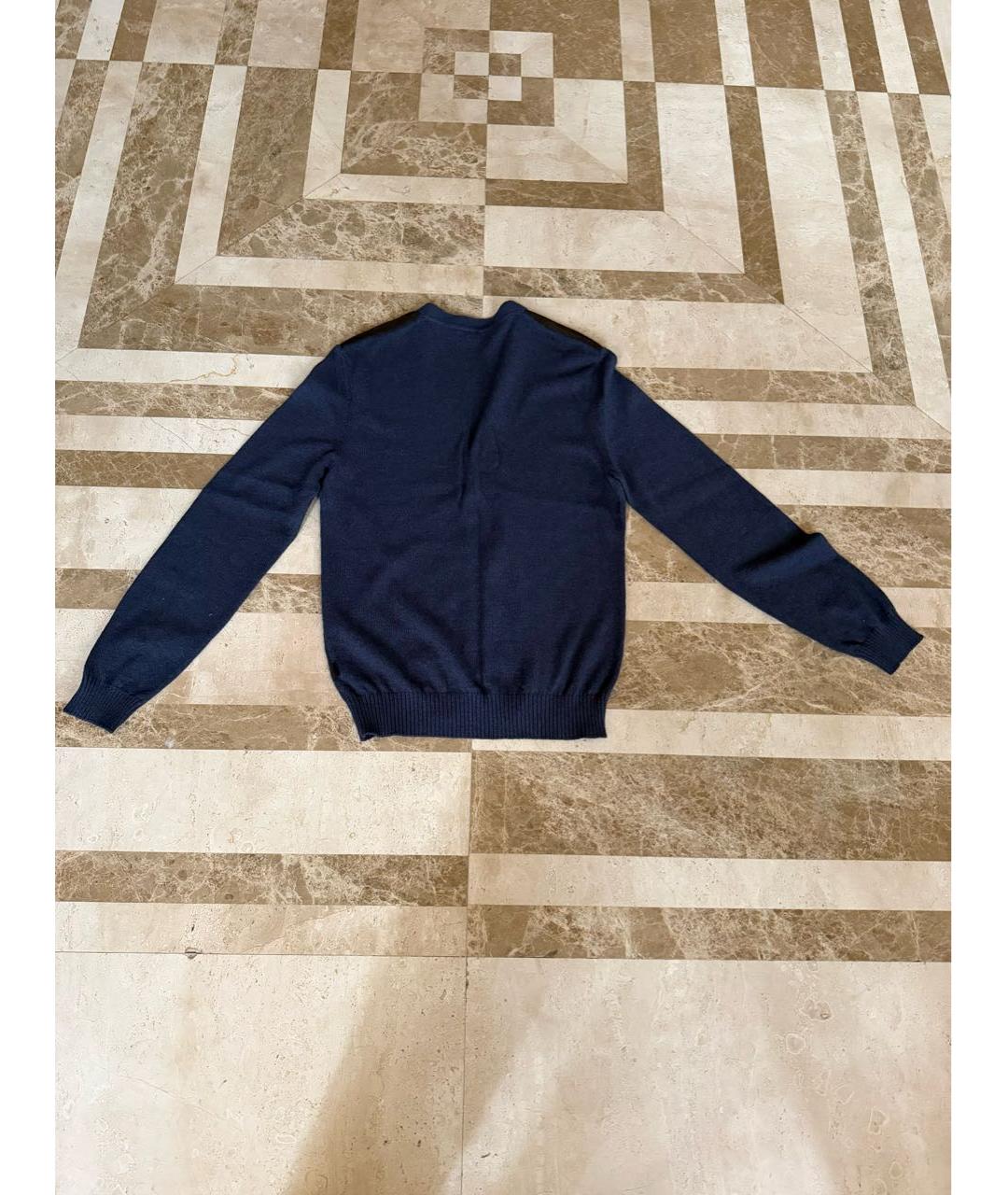 GUCCI Темно-синий шерстяной кардиган, фото 2
