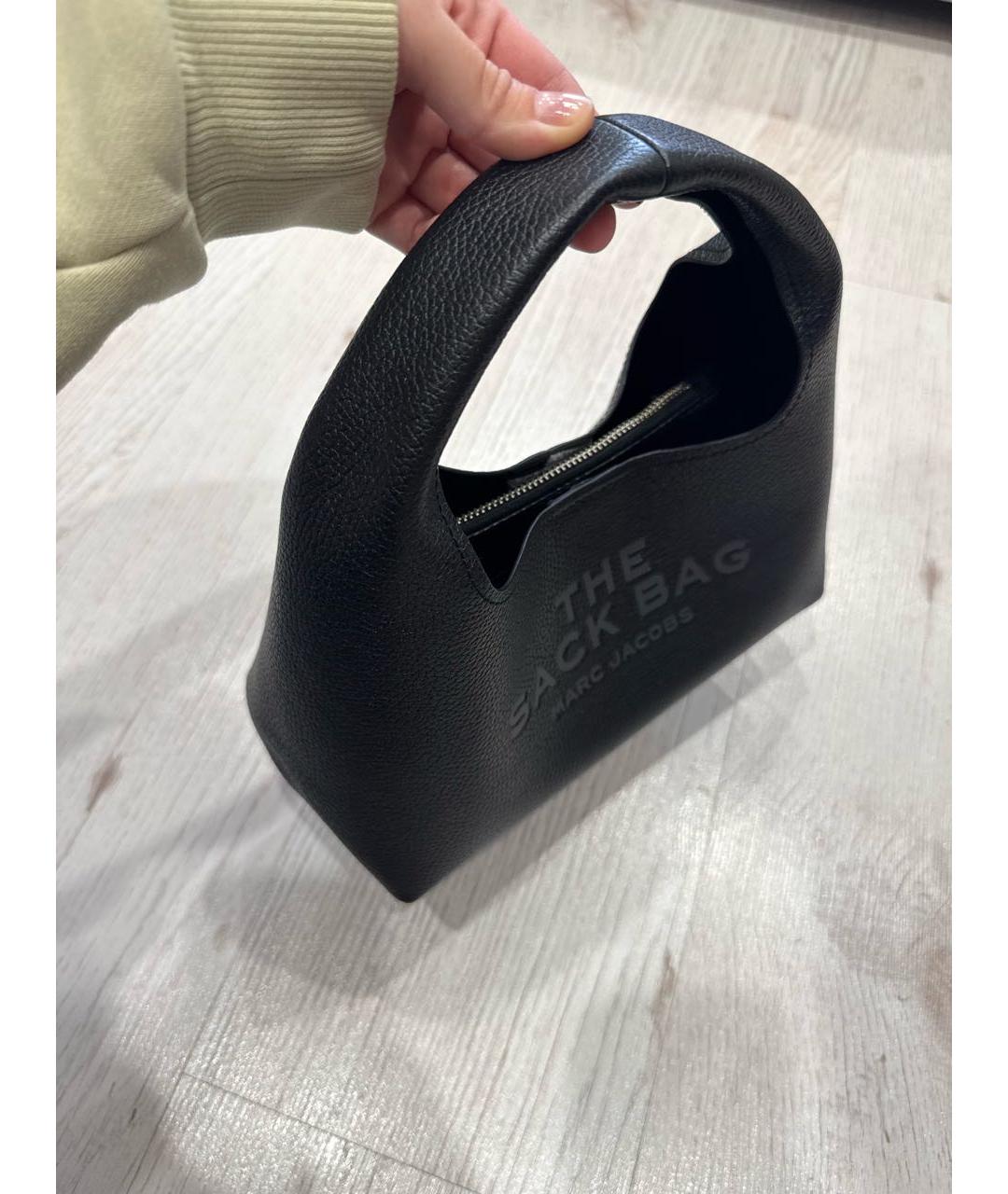 MARC JACOBS Черная кожаная сумка с короткими ручками, фото 2