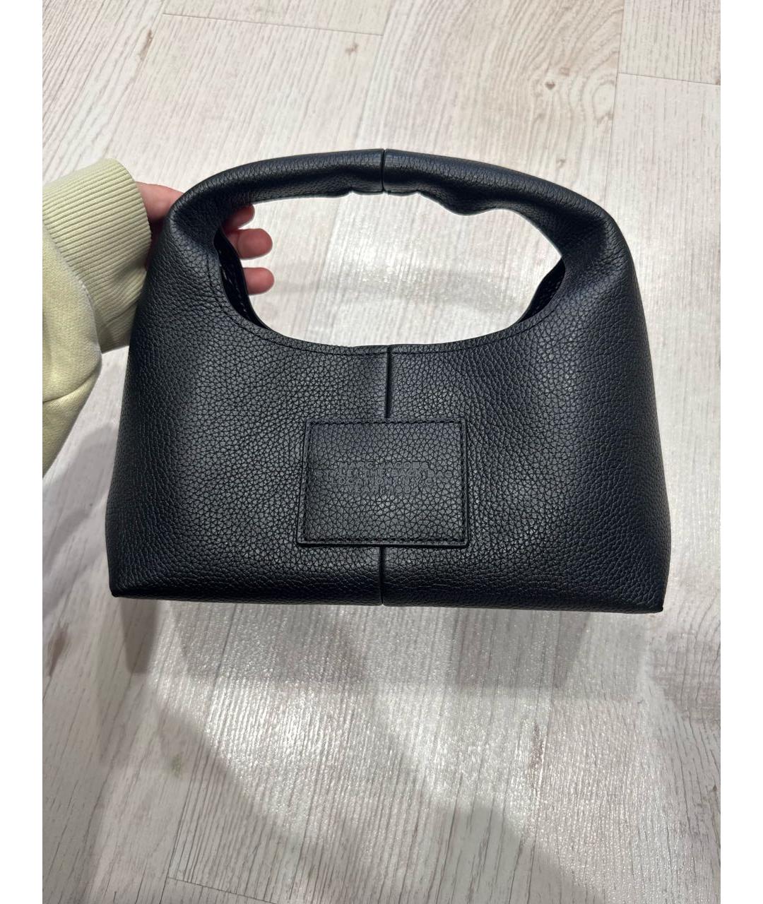 MARC JACOBS Черная кожаная сумка с короткими ручками, фото 3