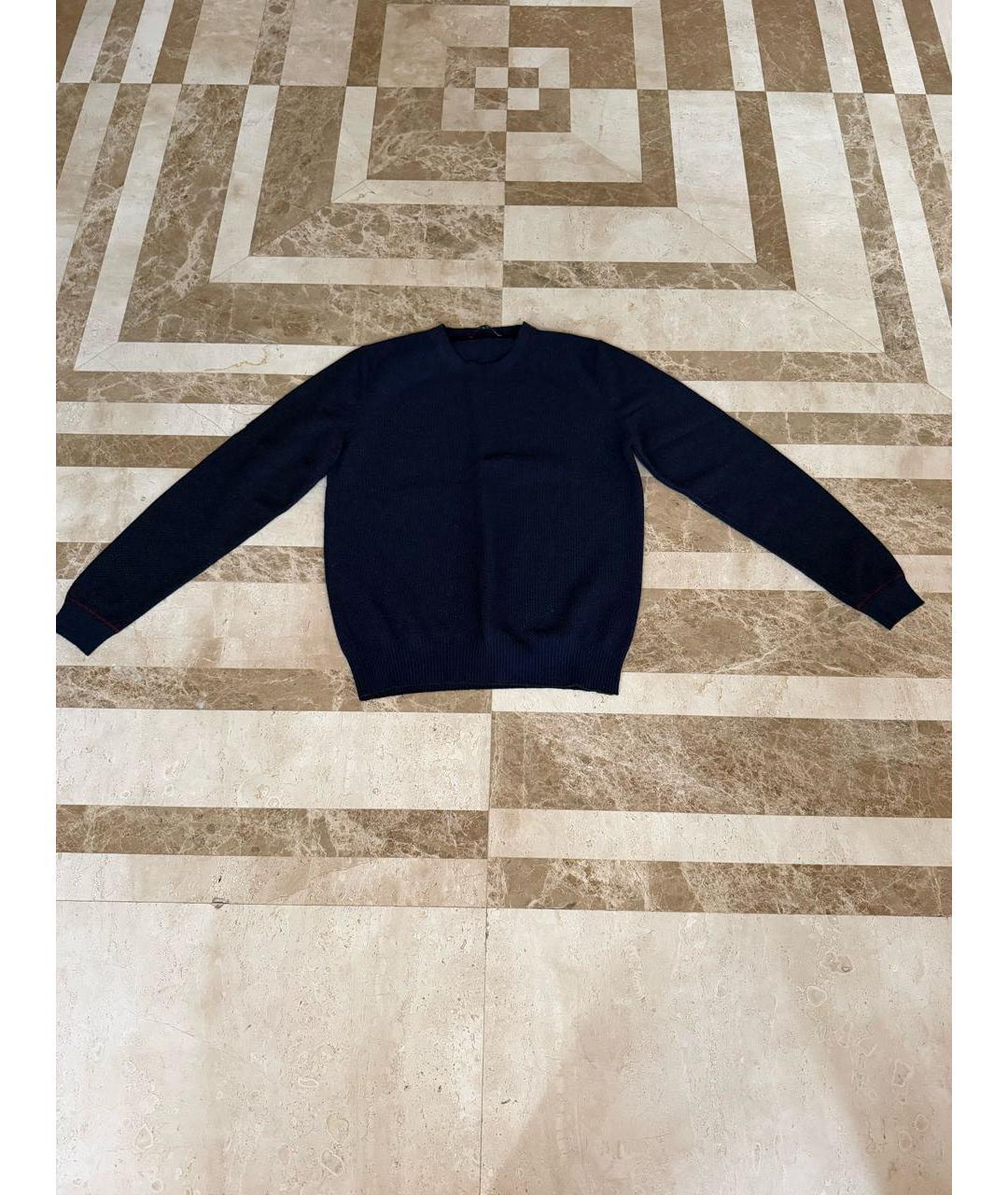 GUCCI Темно-синий шерстяной джемпер / свитер, фото 5