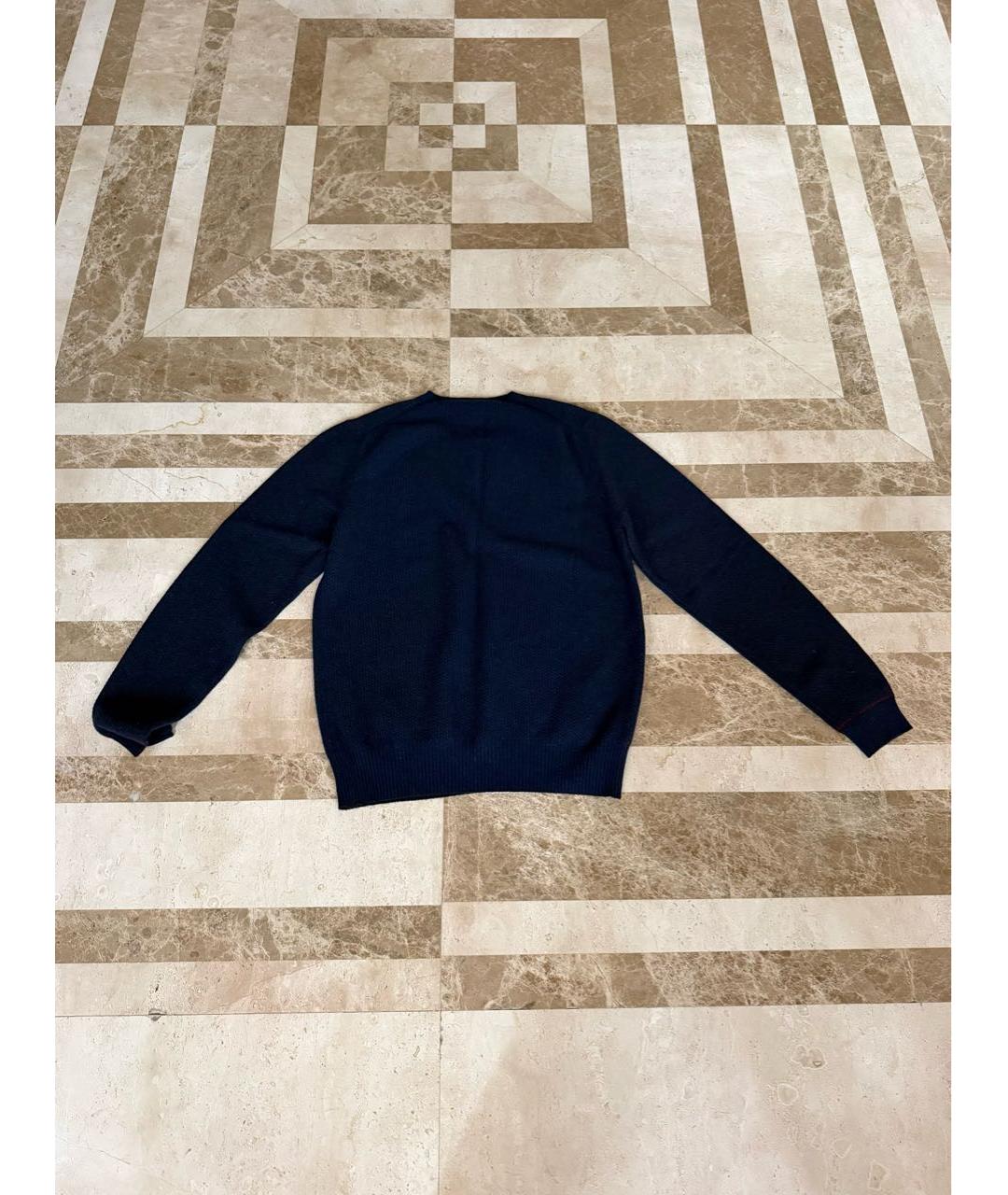 GUCCI Темно-синий шерстяной джемпер / свитер, фото 2