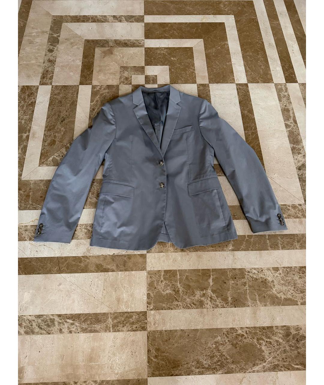 PRADA Серый хлопковый пиджак, фото 4