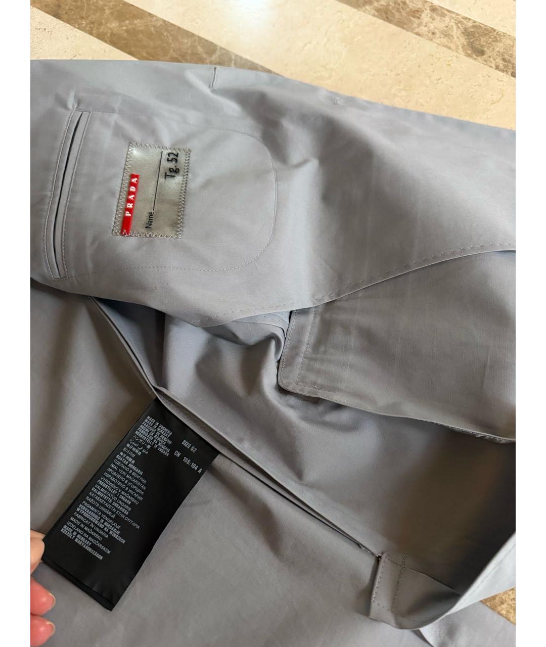 PRADA Серый хлопковый пиджак, фото 3