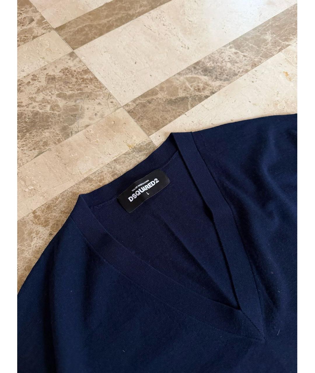 DSQUARED2 Темно-синий джемпер / свитер, фото 2