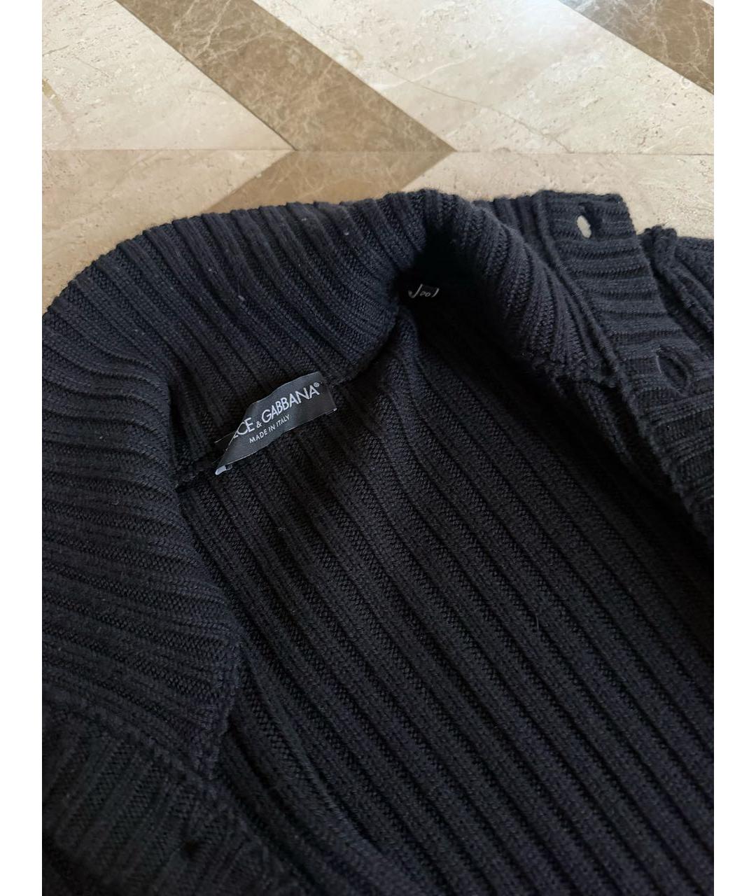DOLCE&GABBANA Черный шерстяной кардиган, фото 3
