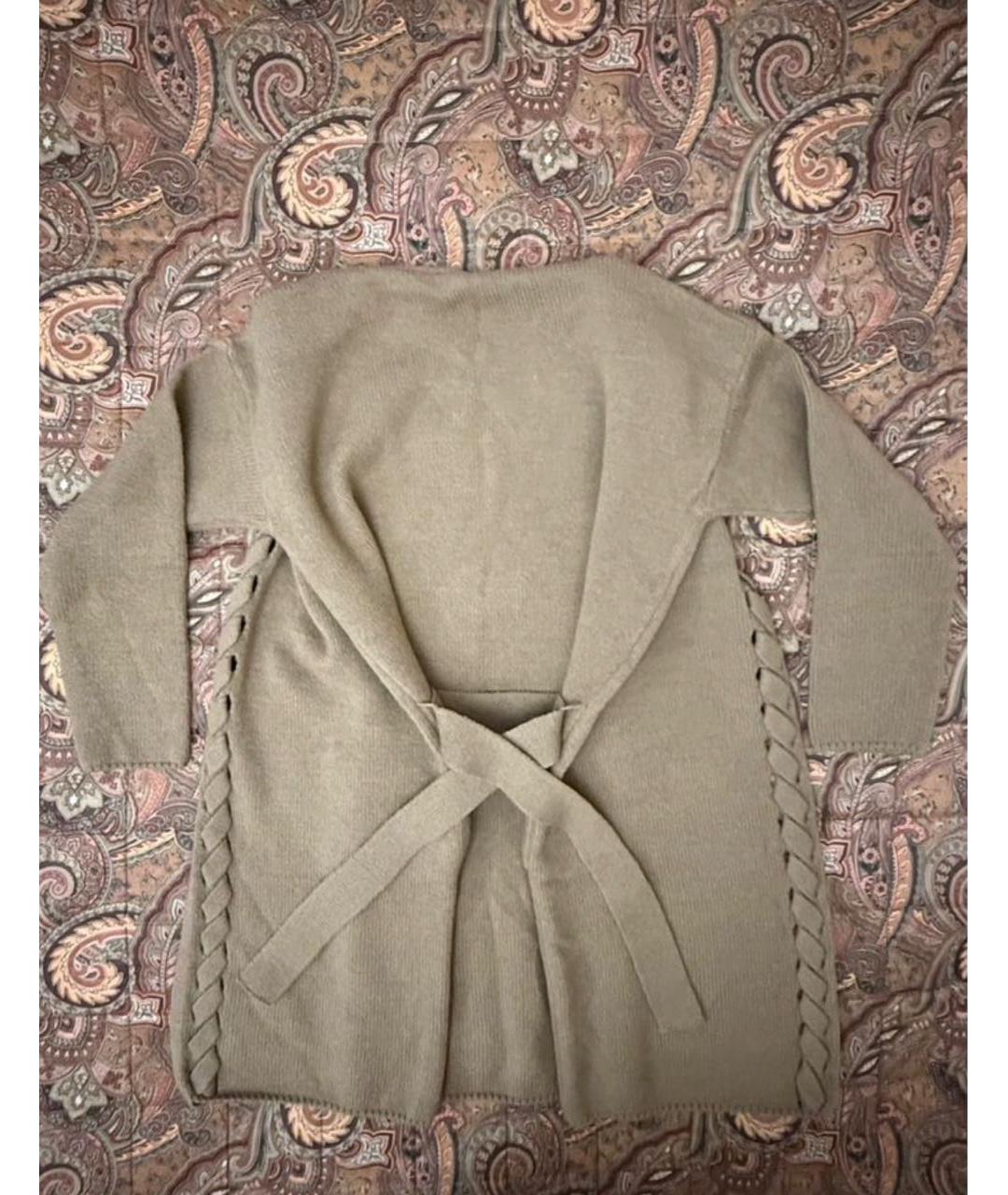 MAX MARA Коричневый шерстяной кардиган, фото 2
