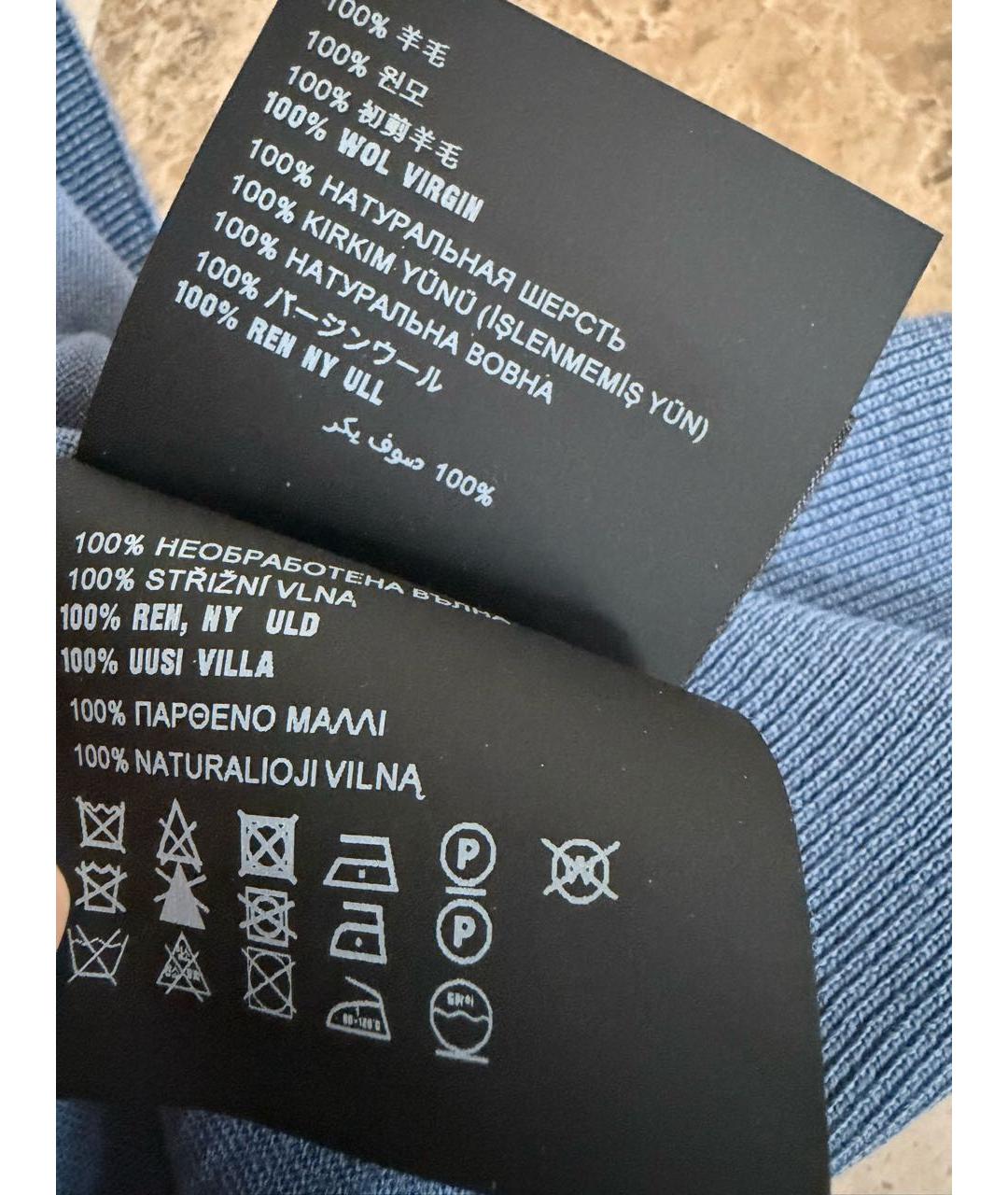 PRADA Голубой шерстяной джемпер / свитер, фото 4