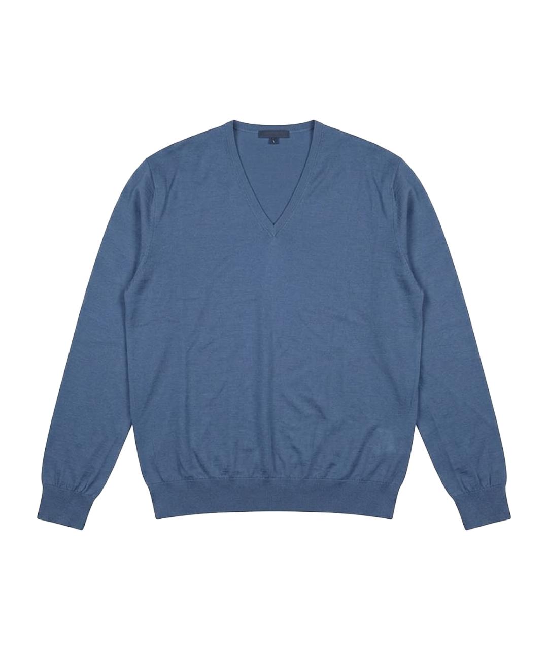 PRADA Голубой шерстяной джемпер / свитер, фото 1