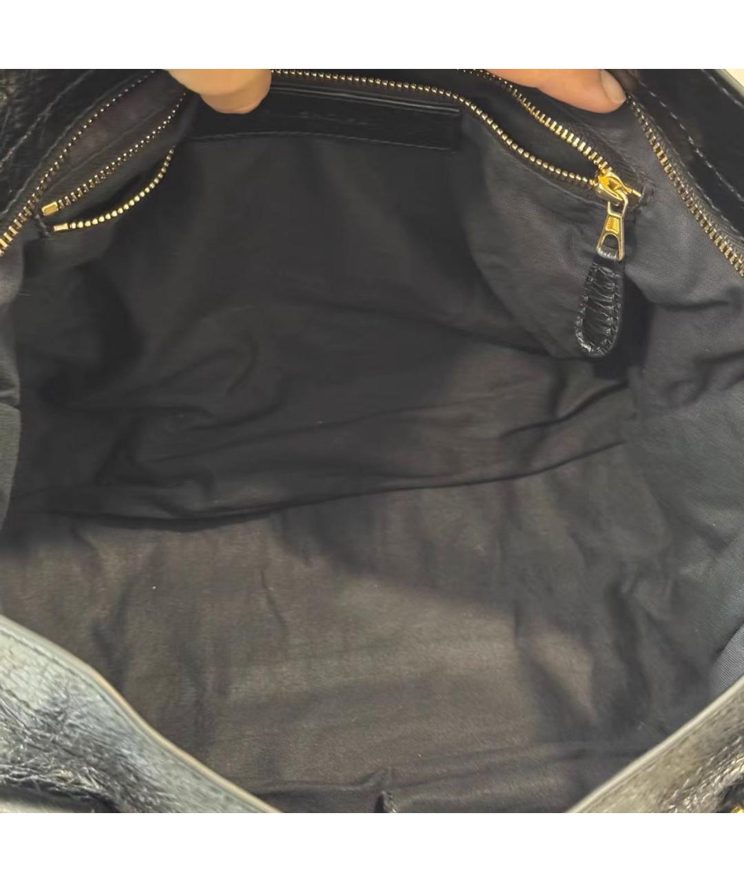 BALENCIAGA Черная кожаная сумка с короткими ручками, фото 7
