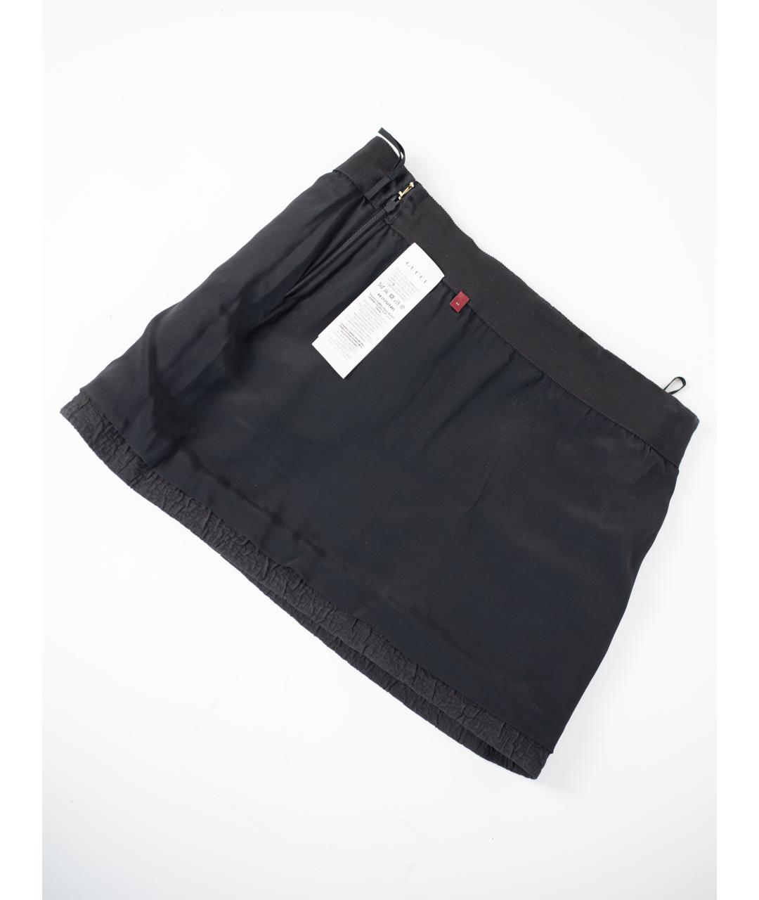 GUCCI Черная юбка мини, фото 3