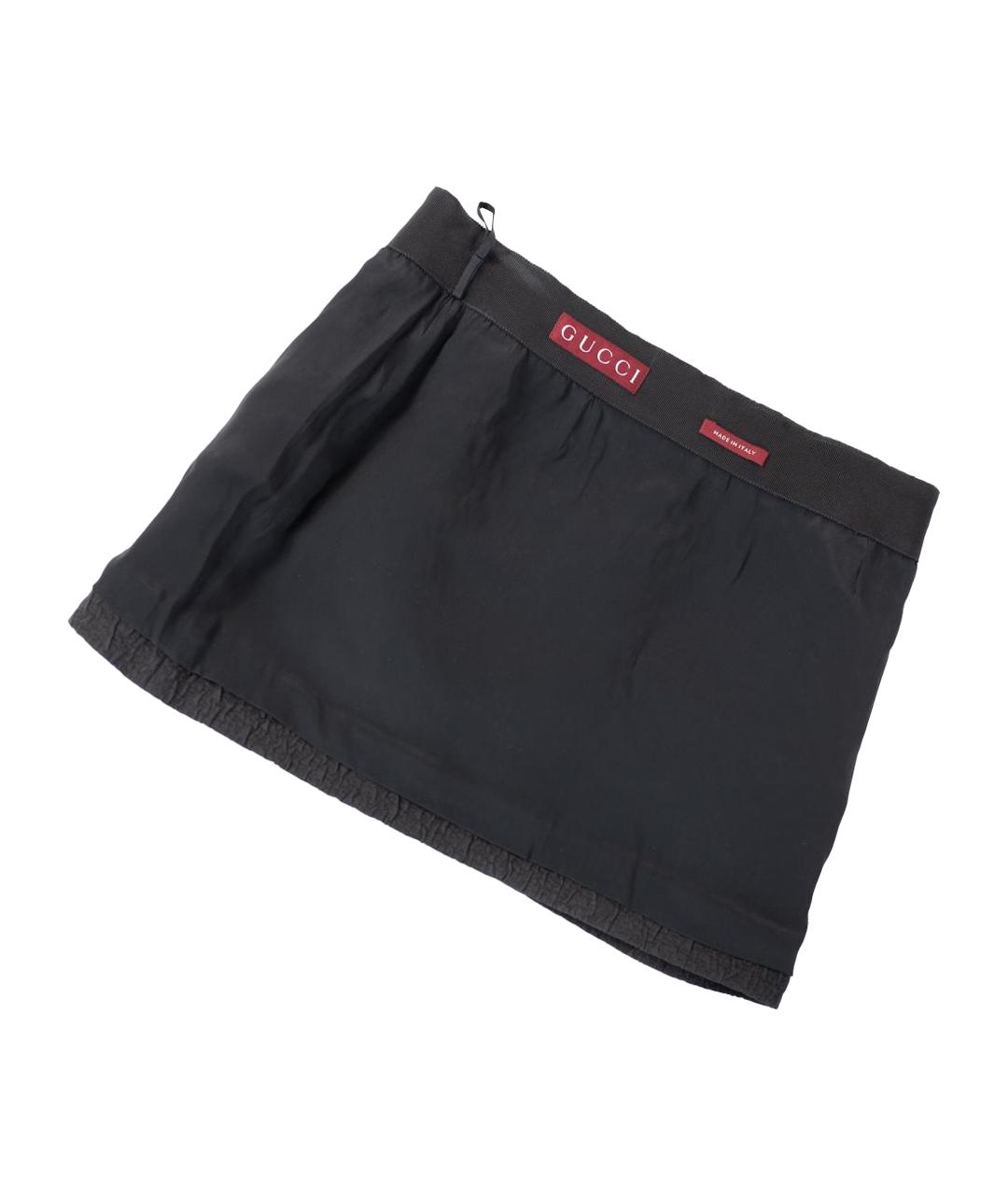 GUCCI Черная юбка мини, фото 8