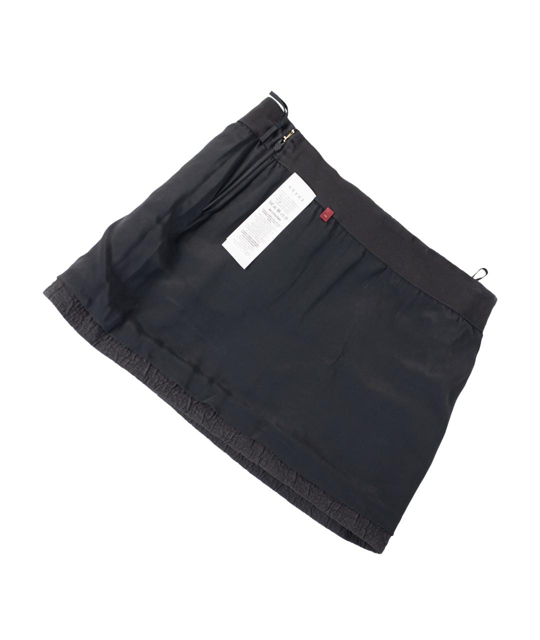 GUCCI Черная юбка мини, фото 9