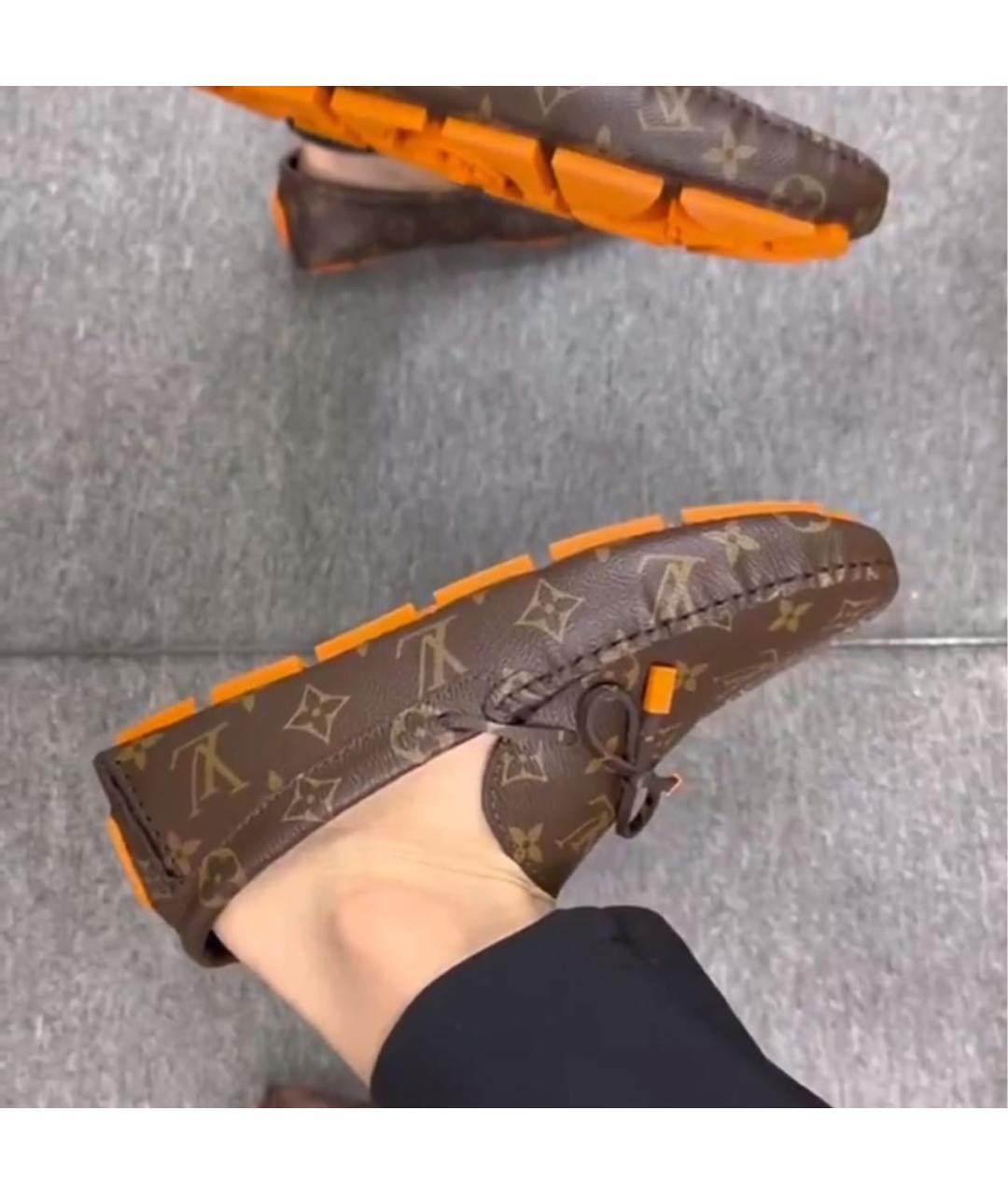 LOUIS VUITTON Коричневые мокасины, фото 5