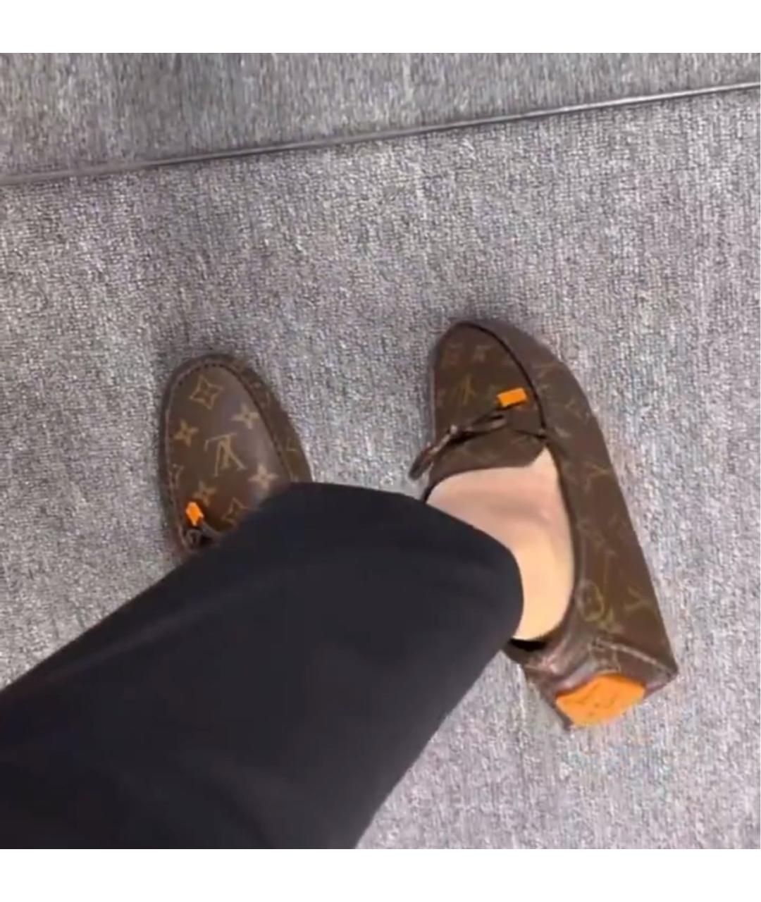 LOUIS VUITTON Коричневые мокасины, фото 6