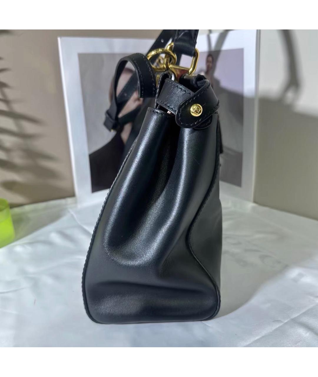 FENDI Черная кожаная сумка через плечо, фото 3