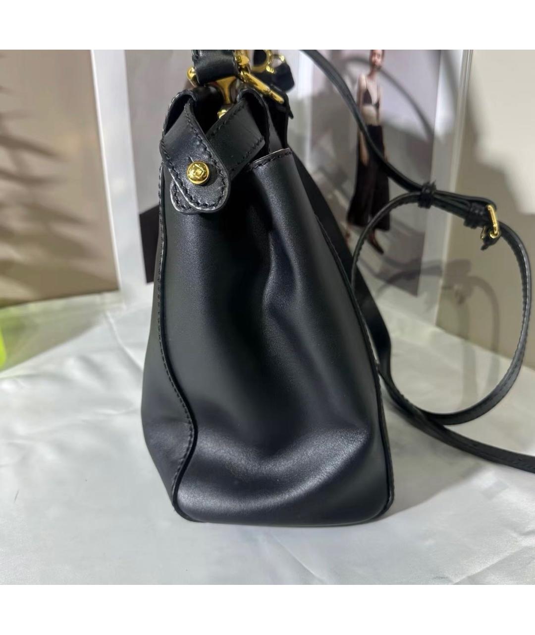 FENDI Черная кожаная сумка через плечо, фото 4