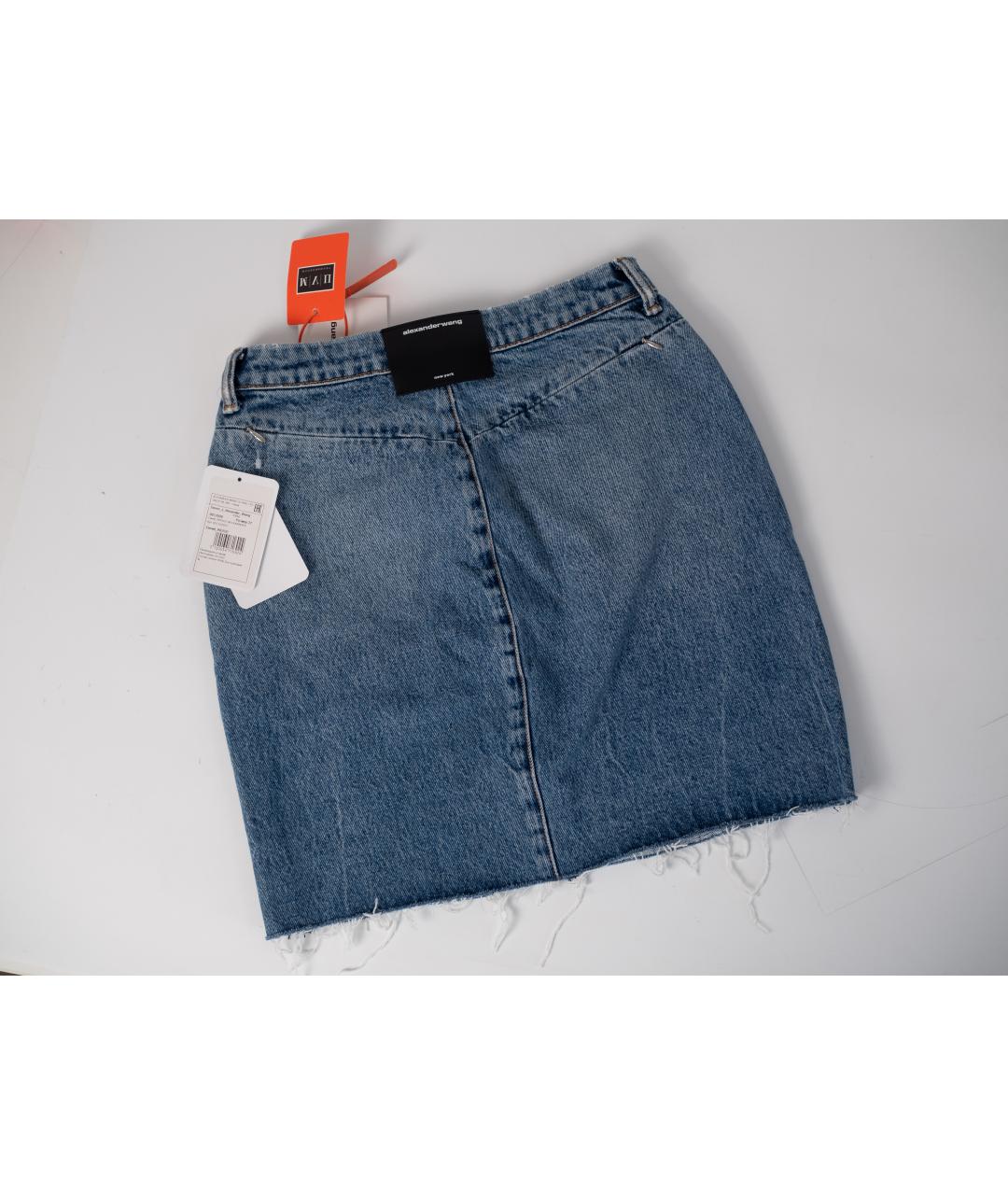 ALEXANDER WANG Синяя деним юбка мини, фото 2