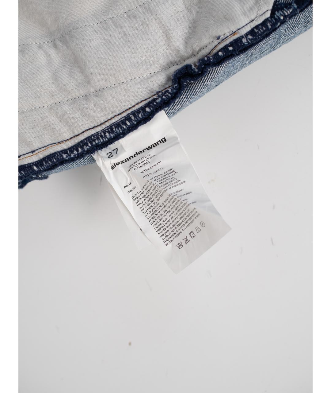 ALEXANDER WANG Синяя деним юбка мини, фото 4