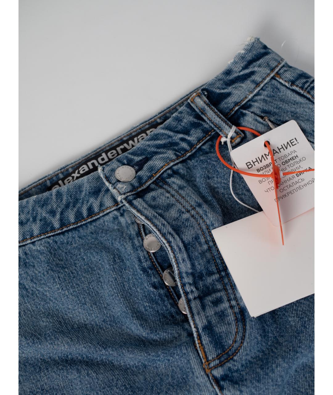 ALEXANDER WANG Синяя деним юбка мини, фото 5