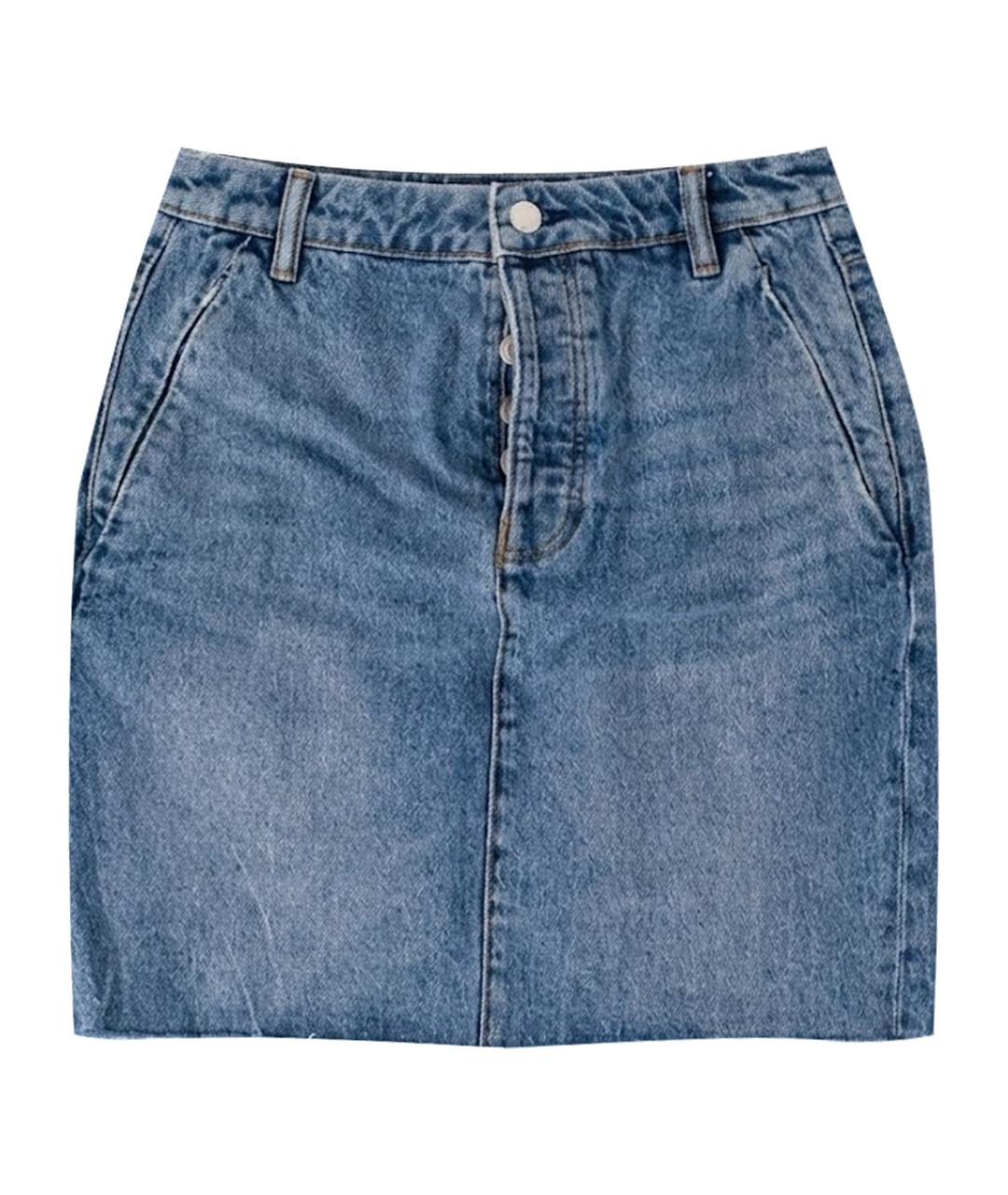 ALEXANDER WANG Синяя деним юбка мини, фото 1
