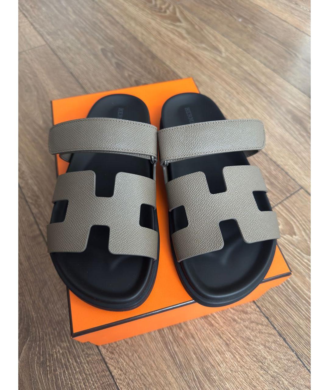 HERMES Кожаные сандалии, фото 5