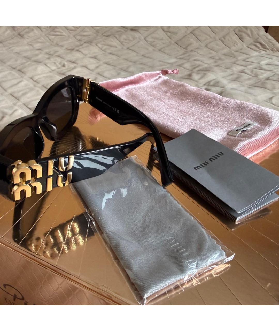 MIU MIU Черные солнцезащитные очки, фото 2