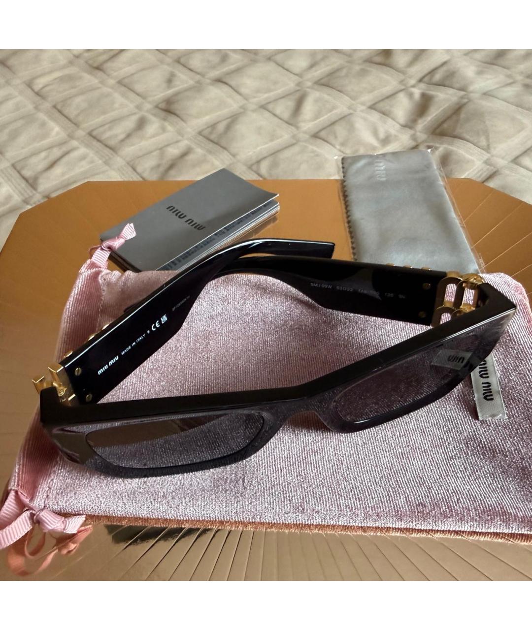 MIU MIU Черные солнцезащитные очки, фото 3