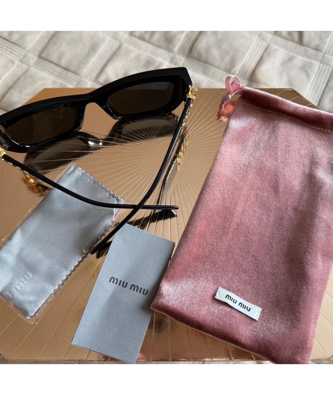 MIU MIU Черные солнцезащитные очки, фото 4