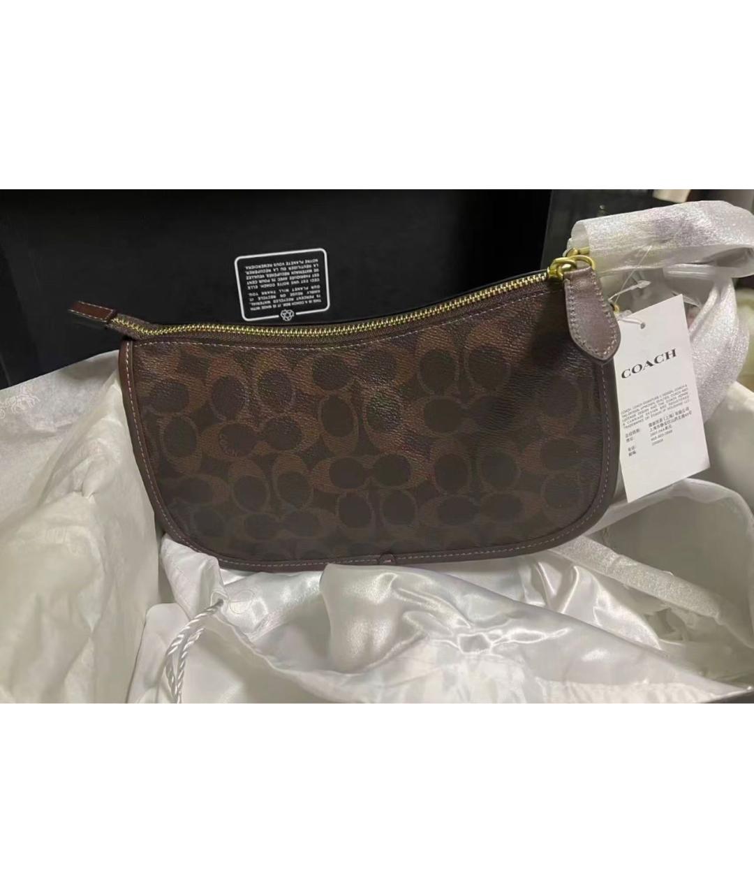 COACH Коричневая сумка через плечо, фото 8