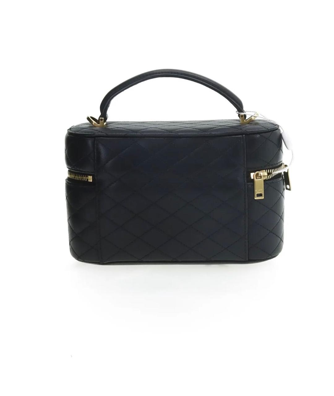 SAINT LAURENT Черная кожаная сумка с короткими ручками, фото 3