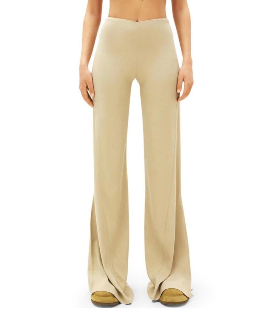 JACQUEMUS Бежевые вискозные брюки широкие, фото 7