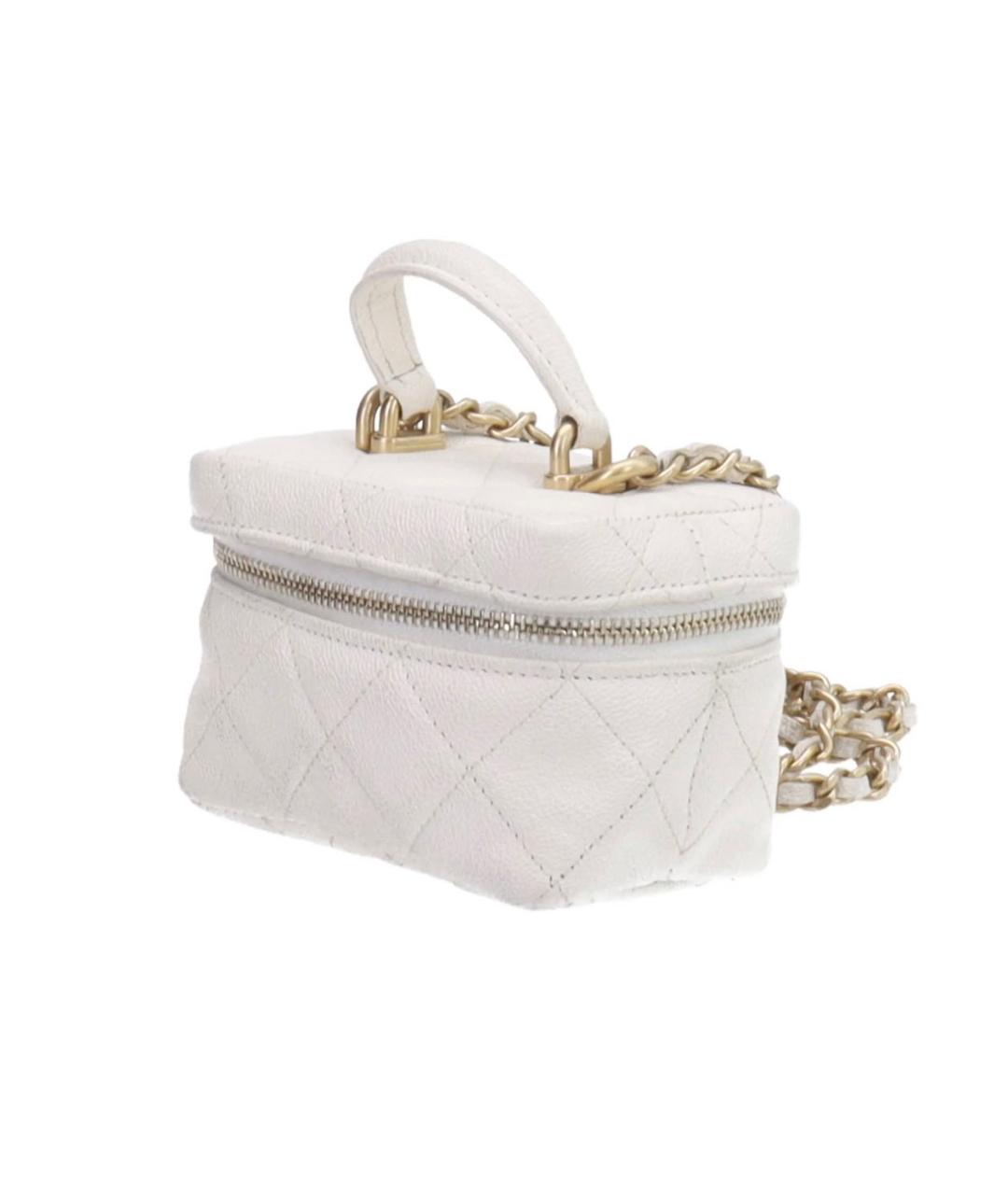 CHANEL Бежевая кожаная сумка через плечо, фото 2