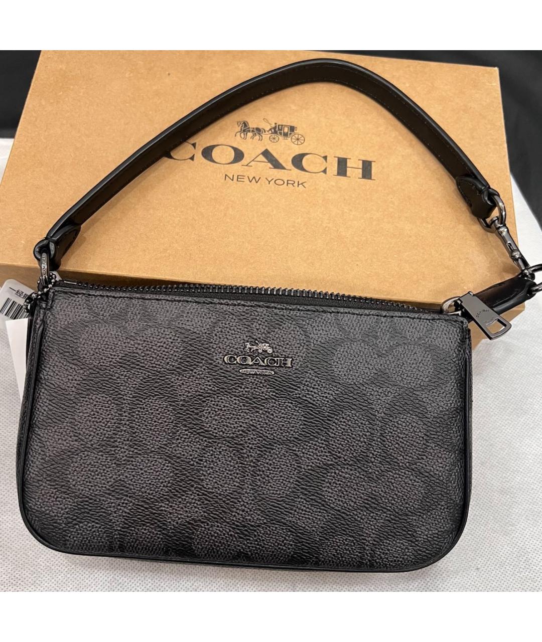 COACH Серая сумка через плечо, фото 5