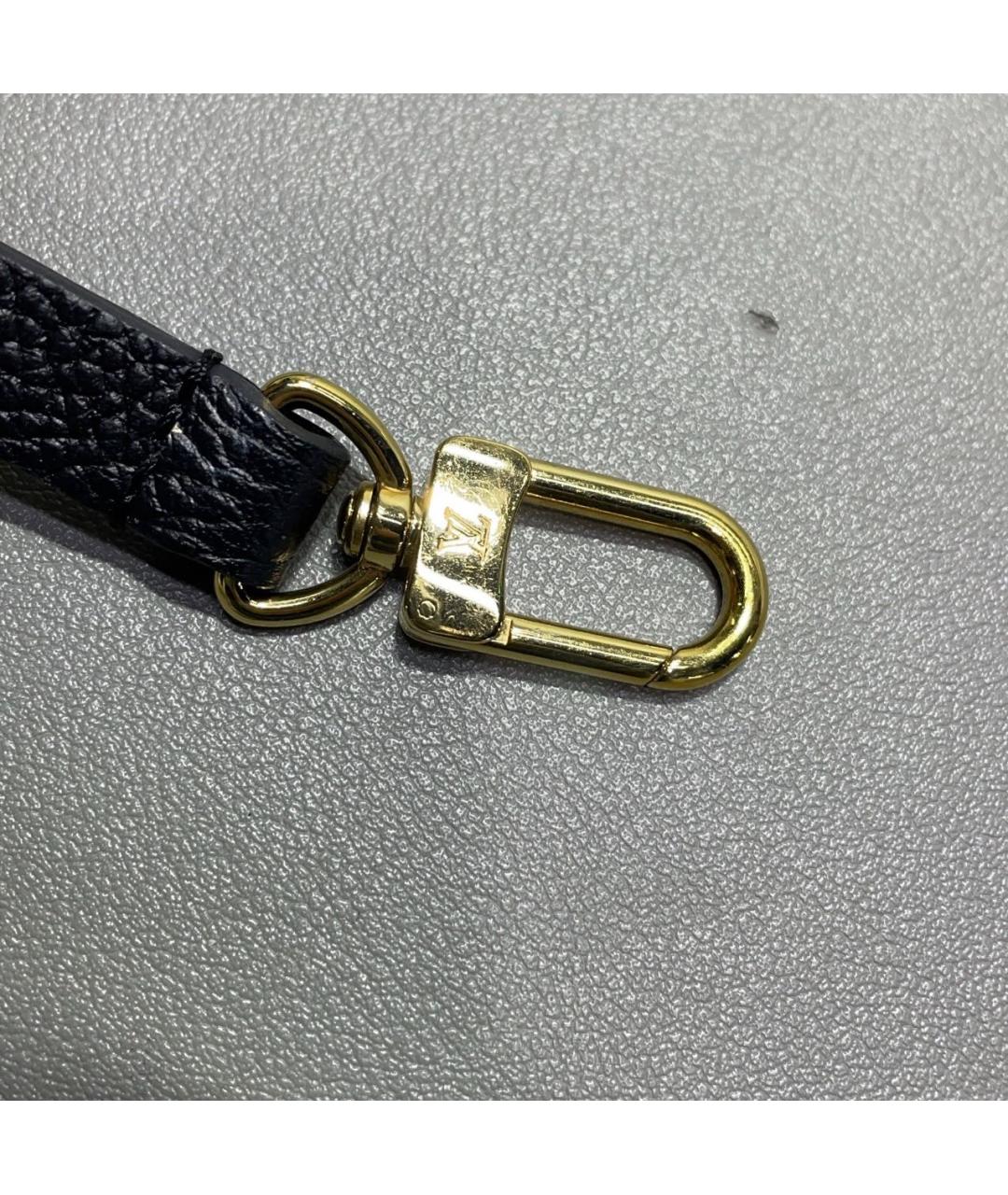 LOUIS VUITTON Черная кожаная сумка через плечо, фото 6