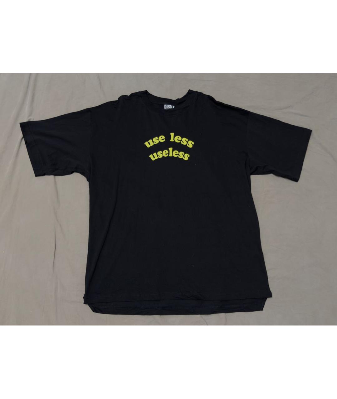 DIESEL Черная хлопковая футболка, фото 5