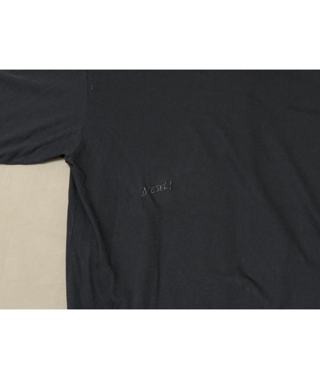 DIESEL Черная хлопковая футболка, фото 4