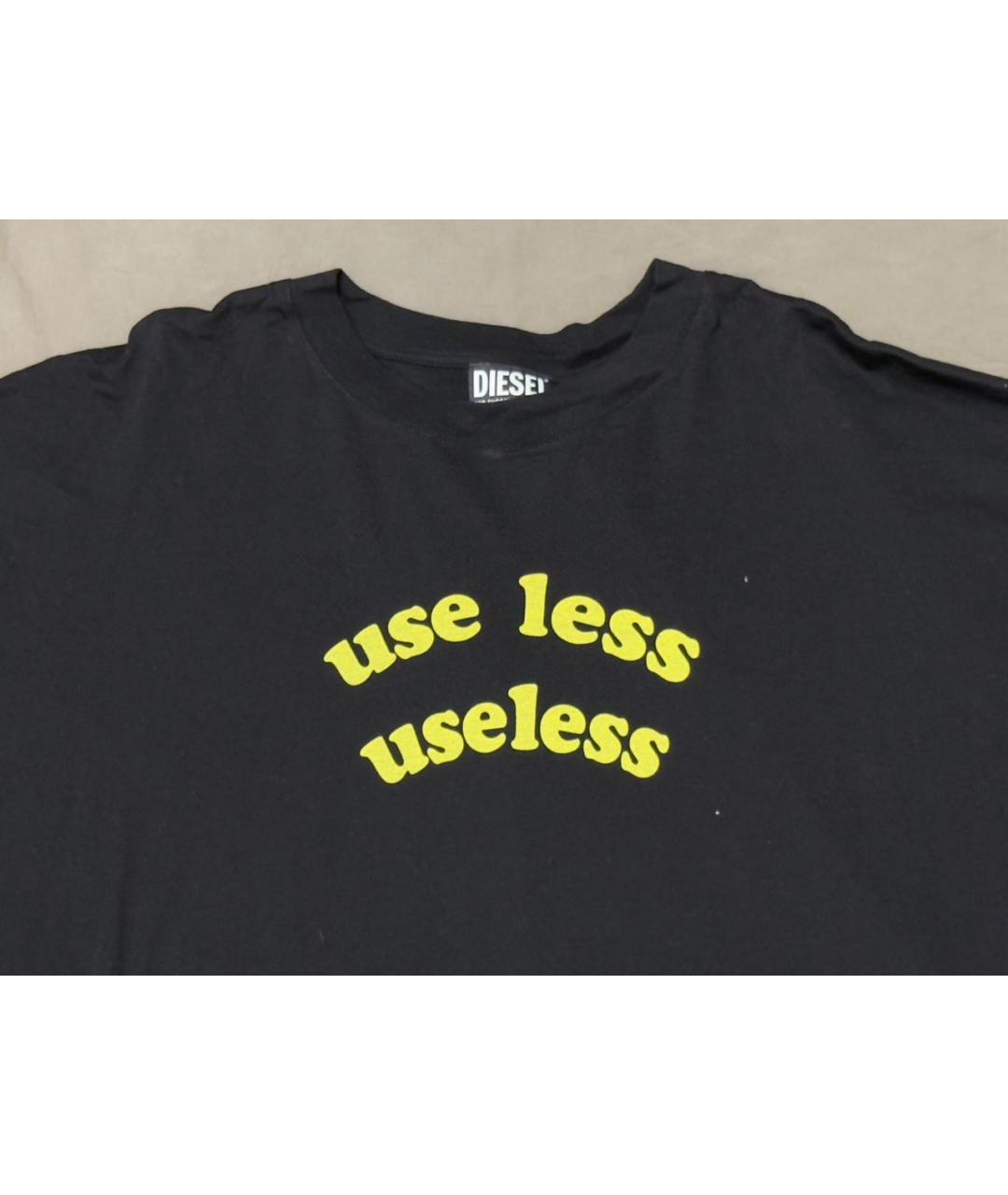 DIESEL Черная хлопковая футболка, фото 3