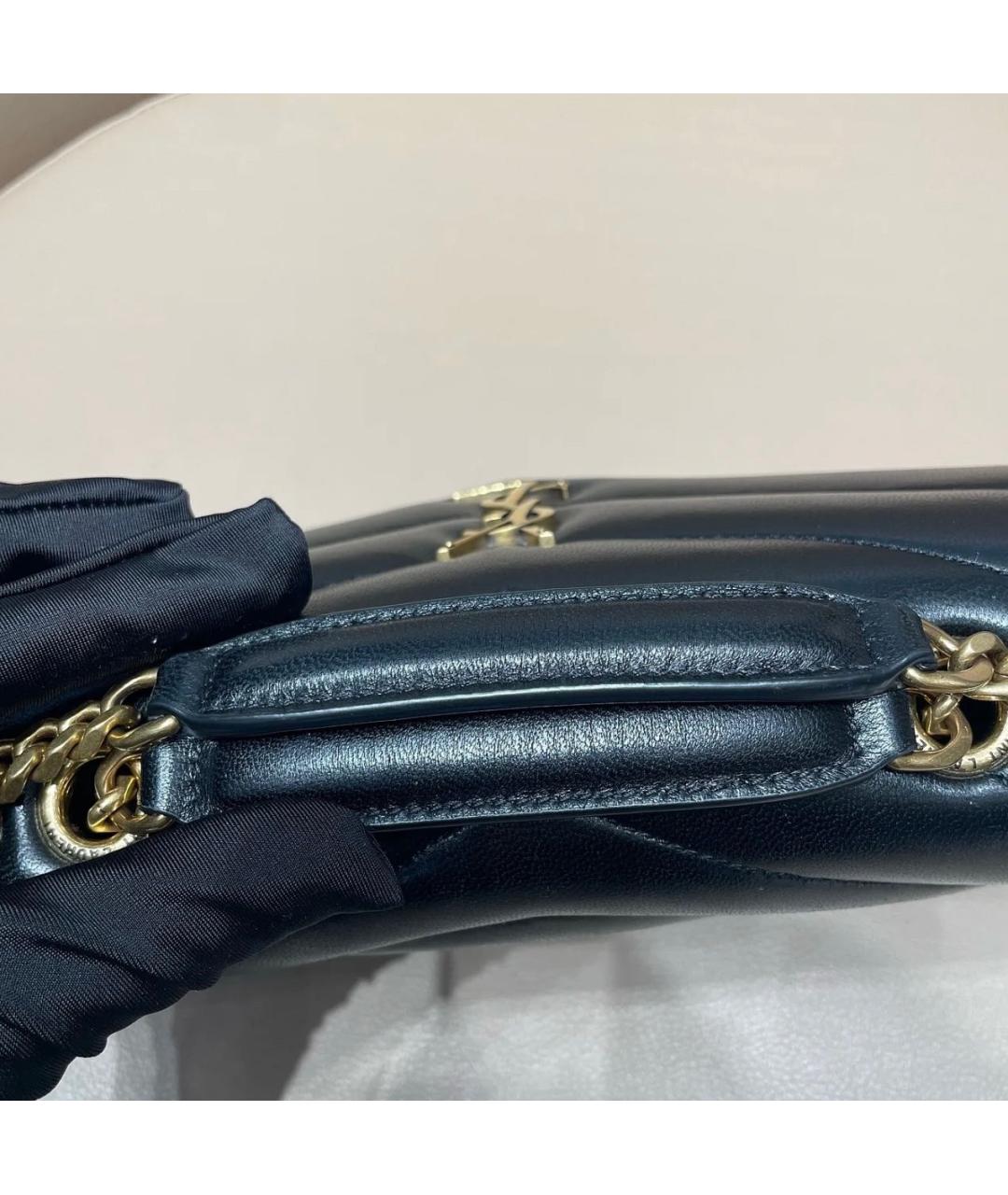 SAINT LAURENT Черная кожаная сумка через плечо, фото 6