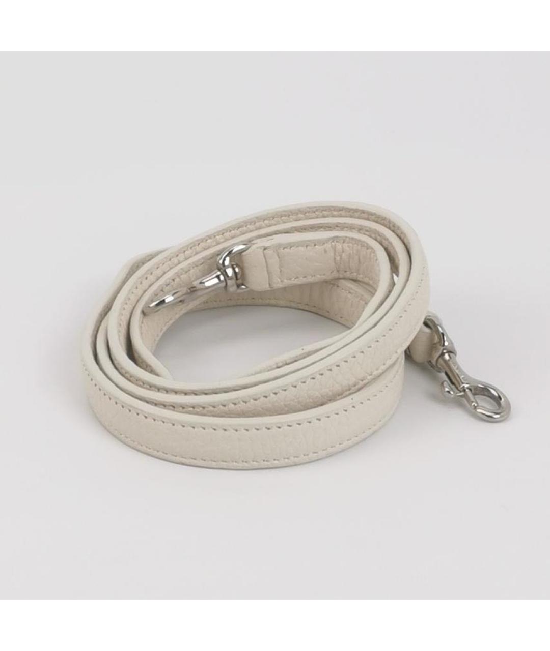 SAINT LAURENT Белая кожаная сумка через плечо, фото 4